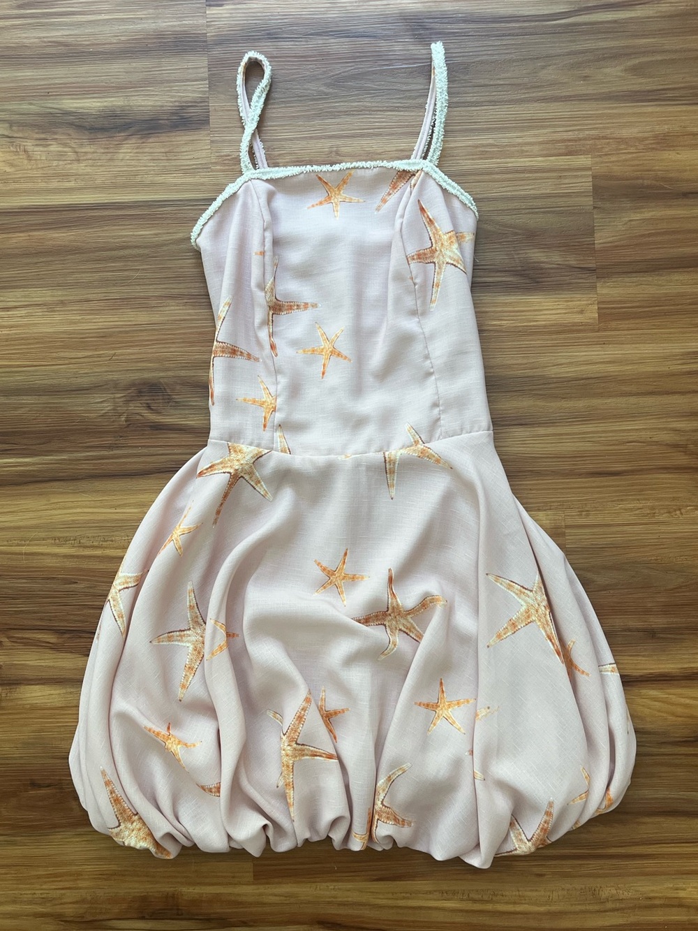 Pink Starfish Bubble Hem Sundress - Picture 2 of 5